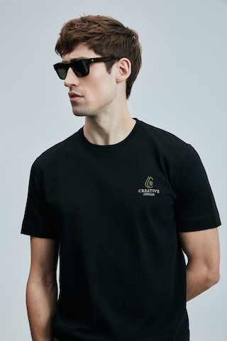 Lufian Erkek T Shirt 111020263 Siyah Siyah