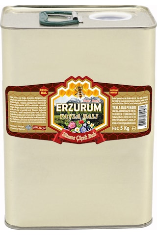 Erzurum Yayla Süzme Çiçek Balı 25 Kg Teneke