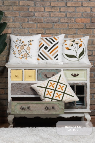 Elart Garden Kırlent Kılıfı 4 Adet 43x43 Cm Renksiz