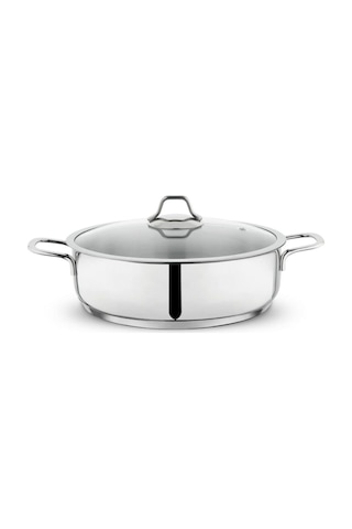 Held 28 Cm Çelik Tencere Takımı Basık Tencere-çelik Tava Sc Ha Fer Gri