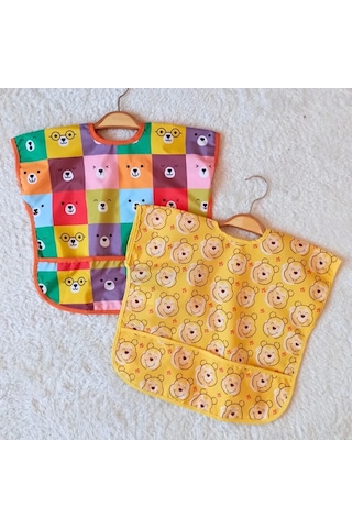 Candar Sıvı Geçirmez Kolsuz 6-24 Ay 2'li Aktivite Ve Mama Önlüğü Colour-bear Standart