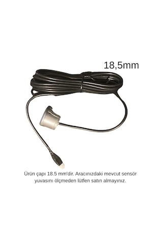 18.5mm Park Sensörü Gözü Gümüş Silver 2.25m Kablolu (Ölçerek Alınız) 00140175
