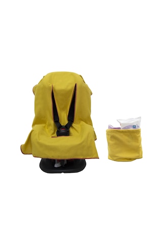 Ezh Collection 4011 Bebek Oto Koltuğu Kılıfı Flanel (Pazen) Kumaş Sarı