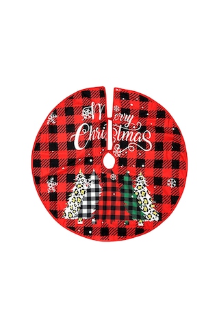 Xindoker Kırmızı Baskılı Noel Ağacı Etkili Noel Bayramı Dekorasyon Aksesuarı