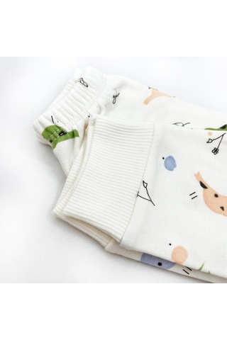 Sema Baby Happy Birds Bebek Pijama Takımı 6-9 Ay Beyaz