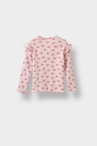Defacto Kız Bebek Bisiklet Yaka Fitilli Kaşkorse Desenli Uzun Kollu Tişört F3712a525aupn38 Pembe