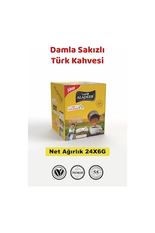 Aladeeb Damla Sakız Aromalı Türk Kahvesi 24 x 6 G