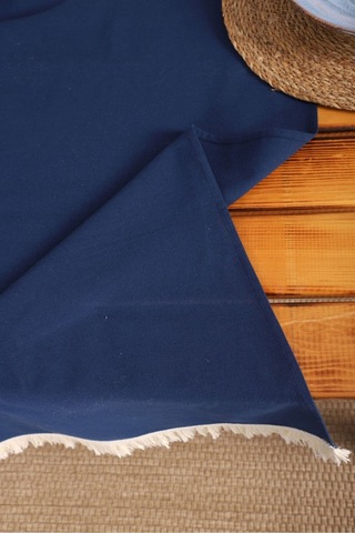 Dnc Home Tekstil Ndchome Premium Keten Püsküllü Runner Masa Örtüsü Lacivert  45 x 150