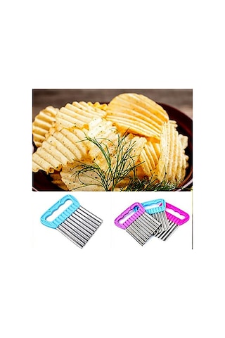 Pratik Patates Meyve Sebze Doğrama Dilimleme Cips Bıçağı Renkli