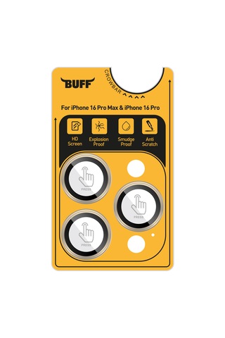 Buff İphone Uyumlu 16 Pro Max / 16 Pro Titanyum Lens Koruyucu Gray
