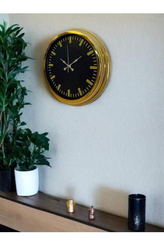 Büro Ev Ofis Hediyesi İçin 40cm Golden Stil Prestij Duvar Saati Diğer 84589406