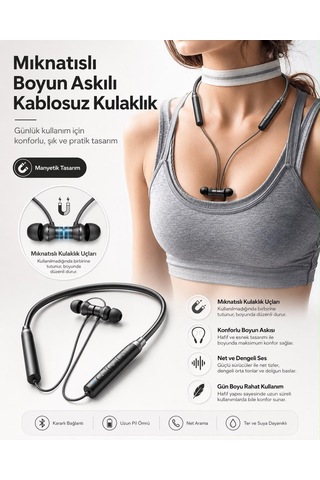 Atlt Atlantis Y13 Boyun Askılı Kablosuz Şarjlı Kulaklık