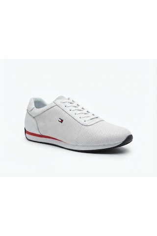 Growish Gd0137 Hakiki Deri Günlük Kullanım Darbe Emici Termoaktif Hafif Taban Spesifik Beyaz Renk Casual Spor Klasik Sneaker Ayakkabı