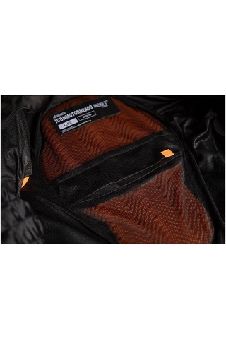 Icon Motorhead 3 Korumalı Deri Motosiklet Montu Siyah