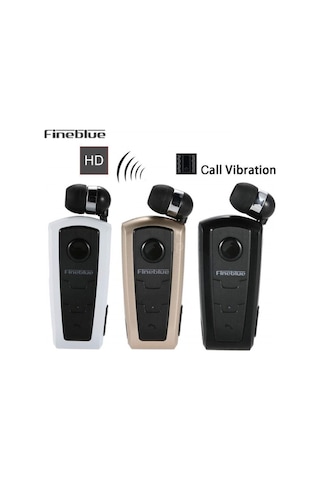 F910 Bluetooth Makaralı Titreşimli Kulak İçi Bluetooth Kulaklık - Beyaz