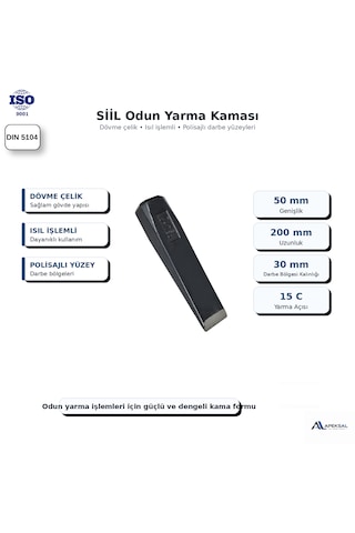 Siil Ağaç Odun Yarma Kaması Dövme Çelik Isıl İşlemli Kama