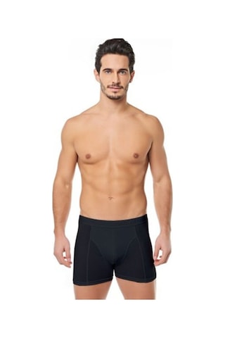 Tutku 0114 Erkek Elestan Boxer Siyah Siyah