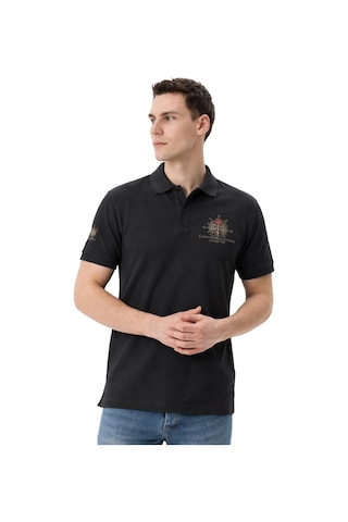 Arma Ar-ma Erkek Polo Yaka Tişört Resim Baskili Örme Kumaş Regular Fit %100 Pamuk 30/1 Çift Toplama Penye Pike Y31374358902 Siyah-s1