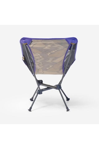 Quechua Pratik Portatif Katlanır Kamp Sandalyesi - Mor / Haki - Çantalı M 110kg - 500 Çok Renkli