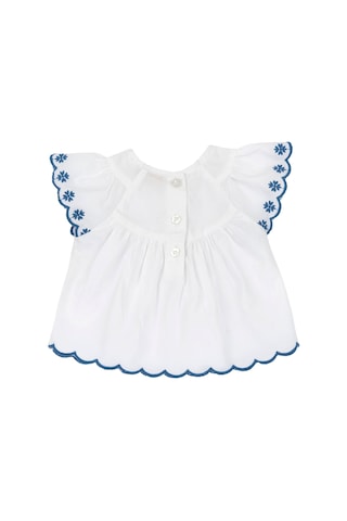 Chicco Kız Bebek Kısa Kollu Gömlek 09101857000000 000032 Beyaz