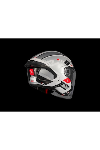 Kask Mt Cosmo Sv Silence A2 Gloss Gümüş Gözlüklü Gümüş Gri