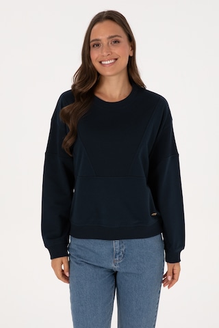 U.S. Polo Assn. Kadın Lacivert Pamuklu Bisiklet Yaka Sweatshirt 50314170-VR033