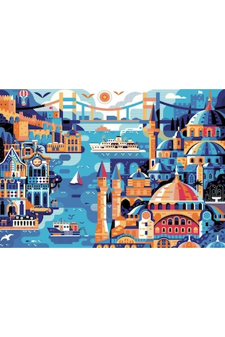 Nova 1000 Parça Panoramik İstanbul Manzarası Puzzle