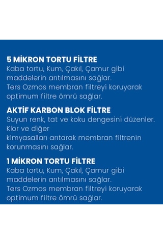 Conax Kapalı Kasa Inline 3'Lü Ön Filtre Seti