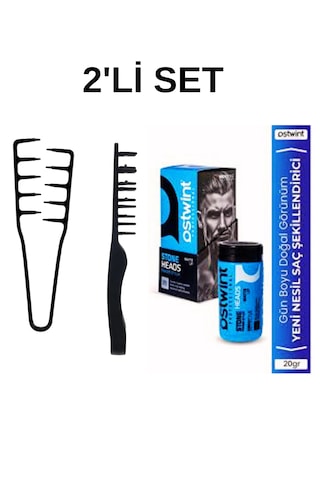 Profesyonel Mucizevi Tarak & Ostwnt Profesyonel Saç Şekillendirici Pudra Wax 20gr Mavi