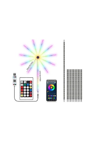 Uygulama Destekli Rgb Led Kutlama Süsü Duvar Aydınlatması Çok Renkli 55412961
