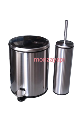 Primanova Cigo Çelik Çöp Kovası Soft Ve Wc Tuvalet Fıtçası Mat Krom