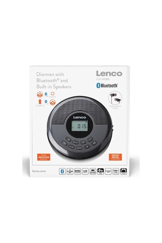 Lenco Cd-340bk - Bluetooth Ve Dahili Hoparlörlü Taşınabilir Cd/mp3 Çalar