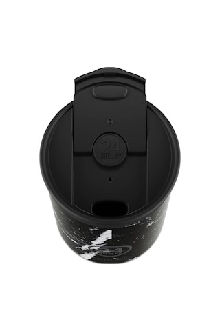Travel Tumbler Black Marble Paslanmaz Çelik Termos Bardak 350 Ml Siyah