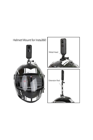 Insta360 İçin Kask Braket Montaj Seti, Eylem Kamera Alüminyum Alaşım Motosiklet Montaj Kiti