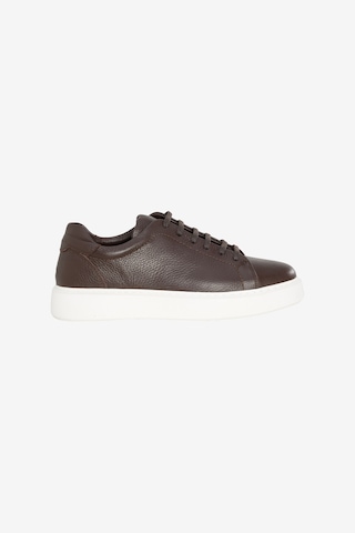 AC&Co / Altınyıldız Classics Erkek Kahverengı %100 Deri Rahat Taban Esnek Sneaker Ayakkabı Kahverengi