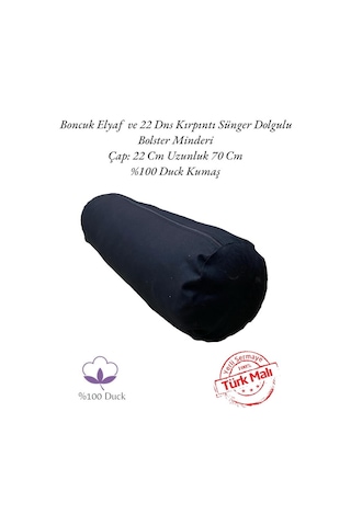 Remege Meditasyon Minderi & Bolster Minderi İkili Set Siyah Syh3
