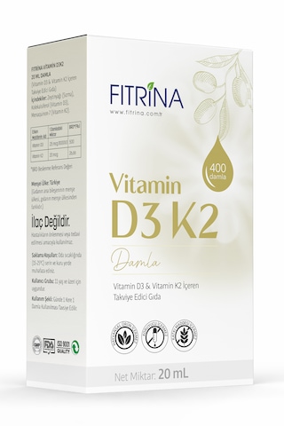 Fıtrina Vitamin D3k2 Damla 20 Ml