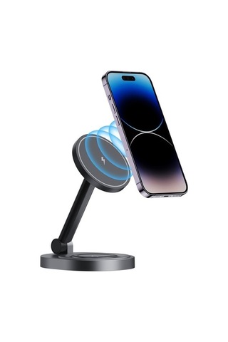 Wisdomselect Manyetik Kablosuz Şarj Cihazı 3'ü 1 Arada Ayarlanabilir Kırmızı - Siyah Yok Direksiyon 2qampw