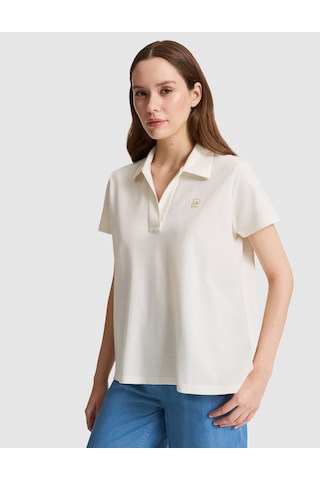 Pierre Cardin Kadın Ekru Tişört Basic 50325465-vr019
