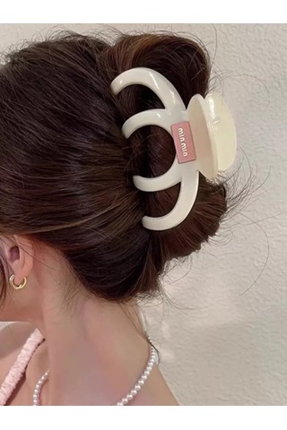 Symbol Saç Tokası Büyük Krab Büyük Saç Tokası Krab 248809570 Beyaz