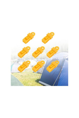 Homyl 8 Adet Branda Klipsleri Askıları Kelepçeleri Sarı Sarı