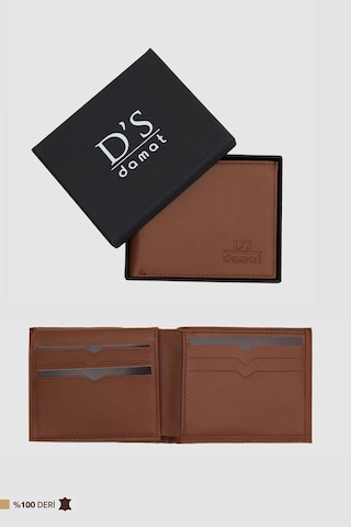 Ds Damat Taba Kutulu Hakiki Deri Cüzdan 2H1119ST134 Taba