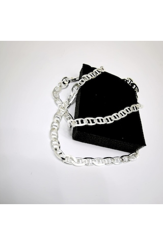 Omar Silver Erkek Barlı Gümüş Kolye Zincir 6,6 Mm