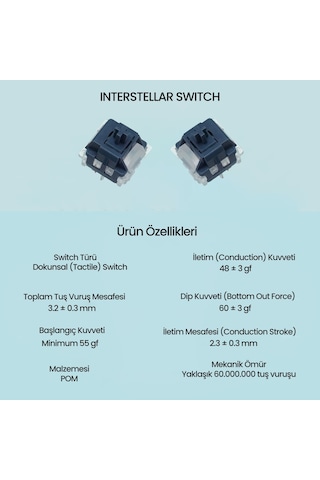 Aula Leobog Interstellar Tactile Mekanik Switch 100 Adet