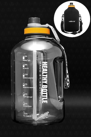 VALLETTA WİNTA MOTİVASYONLU SPORCU SU MATARASI 2,2 LT - SİYAH
