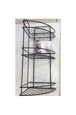 Abnturk 48 Cm 3 Katlı Banyo Köşeliği Düzenleyici Şampuanlık Paslanmaz Metal Köşelik Duş Rafı, Aygl16132009202 Diğer