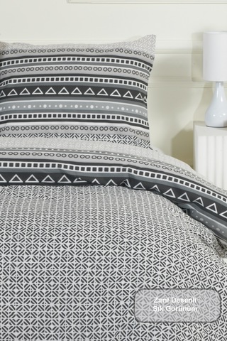 Elart Bruno Nevresim Takımı Çift Kişilik Lastikli Çarşaf 200x220 Cm Renksiz