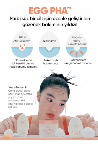 Cilde Aydınlık Ve Pürüzsüz Görünüm Kazandıran Gözenek Karşıtı Serum A'pıeu Egg Pha Pore Serum 85219399