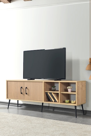 3610 Şile Metal Ayaklı Metal Kulplu 160 Cm Tv Ünitesi - Yunus Safir Yunus - Safir