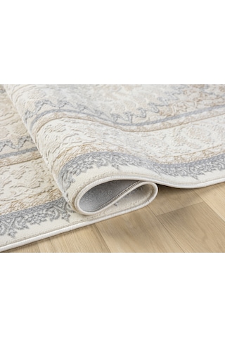 Mariesse Home Artes Serisi Bambu Dokulu Modern Sık Dokuma Makine Halısı Smart 12003 Gri